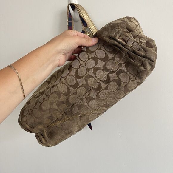 Coach Poppy Tartan Plaid Glam 15882 Shoulder Handbag Tote - RARE y2k grunge - Picture 9 of 16